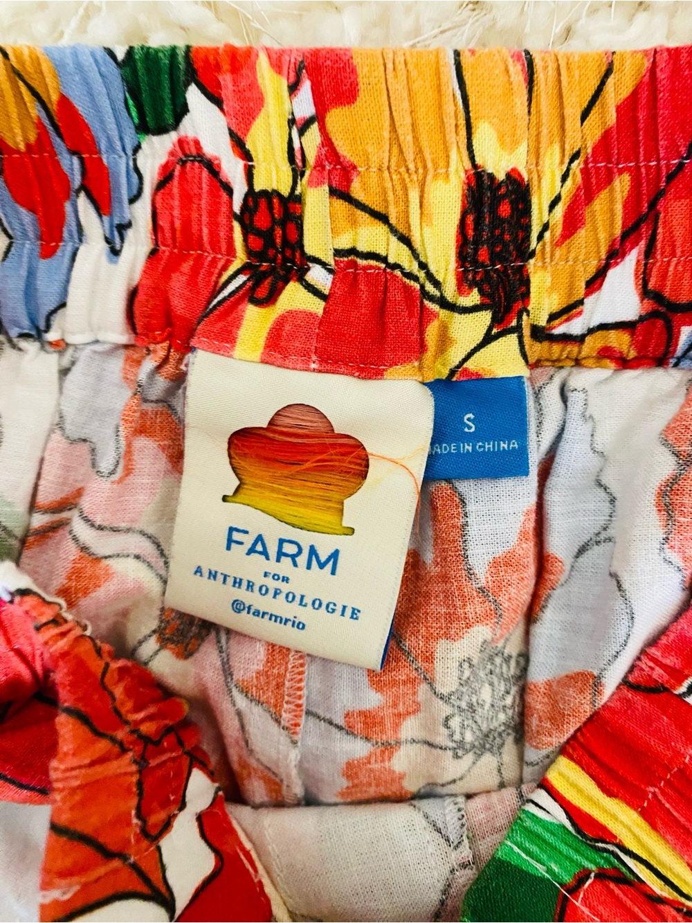 Farm Rio Vibrant Floral Wide-Leg Pants - Picture 3 of 4